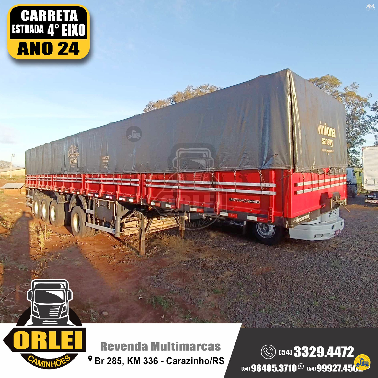 CARRETA SEMI-REBOQUE GRANELEIRO Orlei Caminhões CARAZINHO RIO GRANDE DO SUL RS